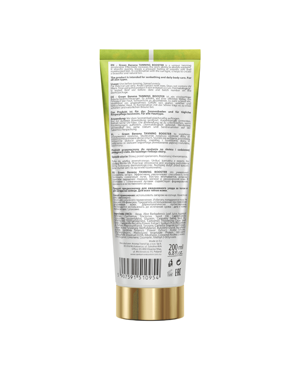 Santa Monica GREEN BANANA – Balsam de corp hidratant și amplificator de bronzare - imagine 2