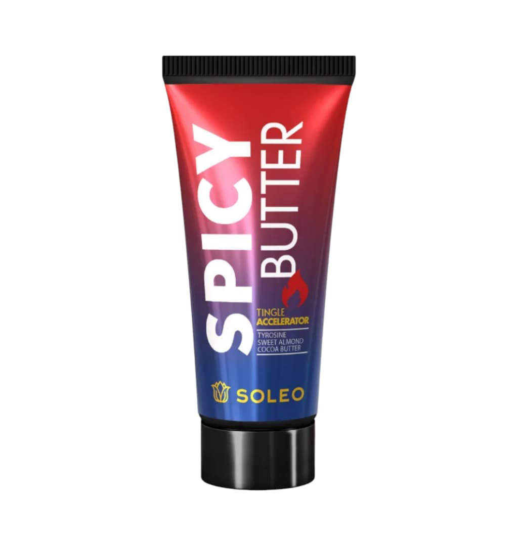 Soleo SPICY BUTTER TINGLE – Accelerator bronzare cu Aloe Vera și unt de Shea