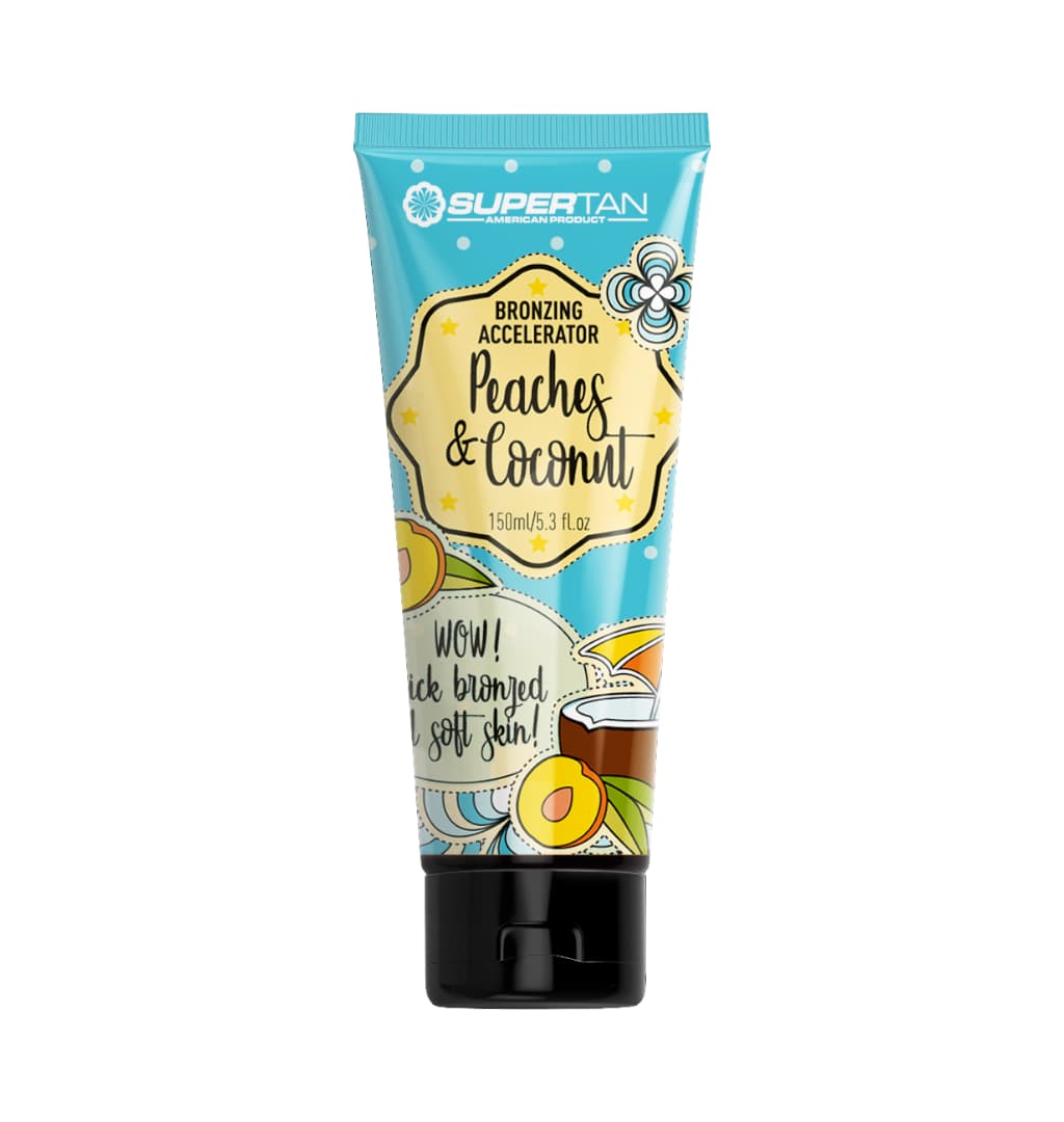 Supertan Sensation PEACHES COCONUT & CREAM Accelerator de bronzare cu bronzant și DHA